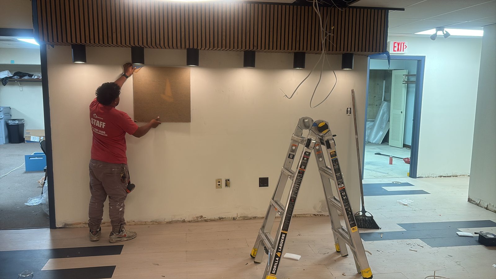 OSRC crew executing finish work on site